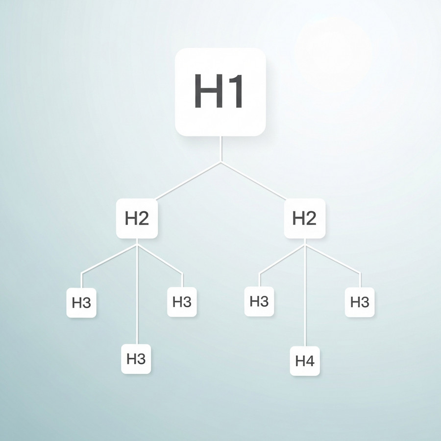 การปรับโครงสร้าง Heading (H1, H2, H3)