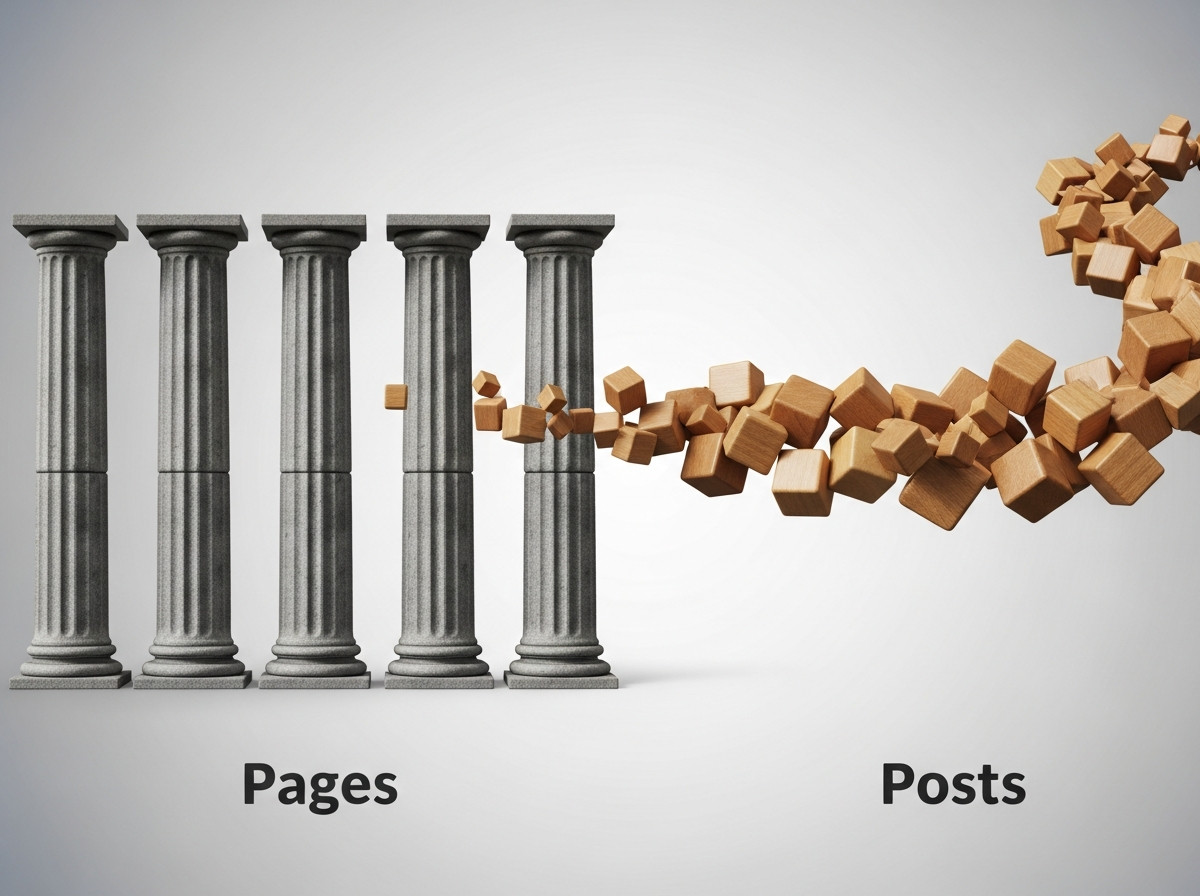 การสร้างหน้าเพจและโพสต์แรกของคุณ (Pages vs. Posts)