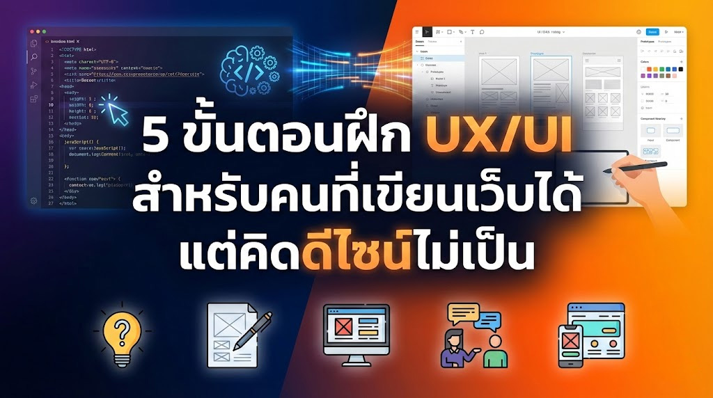 ฝึก UX/UI สำหรับคนที่เขียนเว็บได้